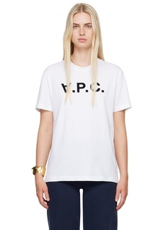 A.P.C. A. P.C. White Standard Grand 'V. P.C.' T-Shirt