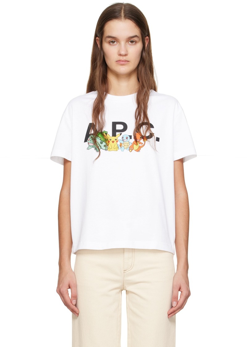 A.P.C. White 'The Crew' T-Shirt