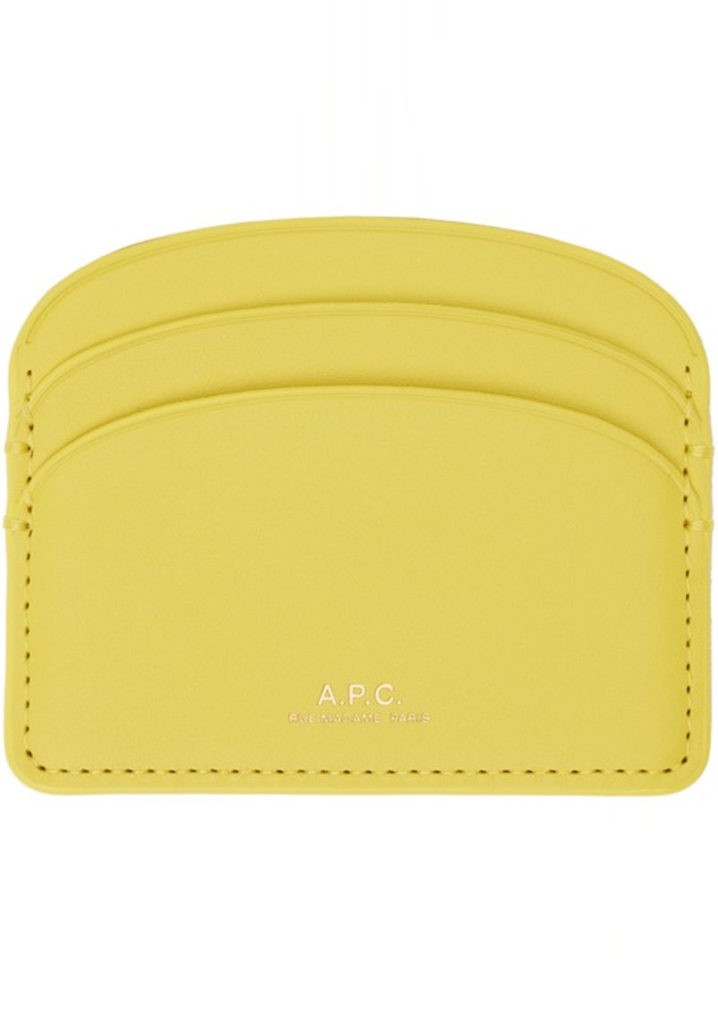 A.P.C. A. P.C. Yellow Demi-Lune Card Holder