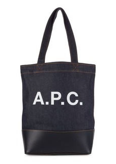 A.P.C. Axel Logo Denim Tote