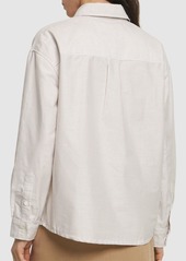 A.P.C. Boyfriend Logo Cotton Poplin Shirt
