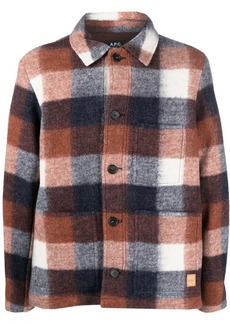 A.P.C. checked button-up coat