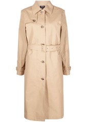 A.P.C. cotton belted trench-coat