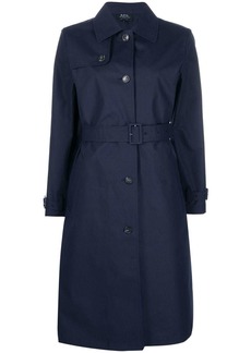 A.P.C. cotton belted trench-coat