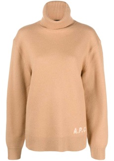A.P.C. Edward logo-intarsia wool jumper