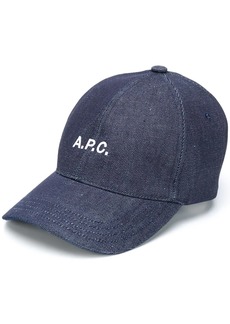 A.P.C. embroidered logo denim cap