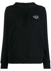 A.P.C. embroidered-logo detail hoodie
