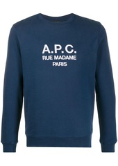 A.P.C. embroidered logo sweatshirt