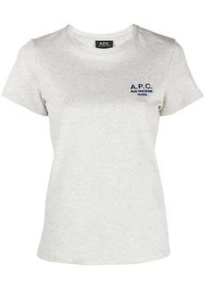 A.P.C. embroidered logo T-shirt