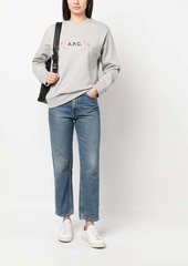 A.P.C. floral logo-print sweatshirt