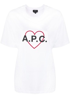 A.P.C. heart logo cotton T-shirt