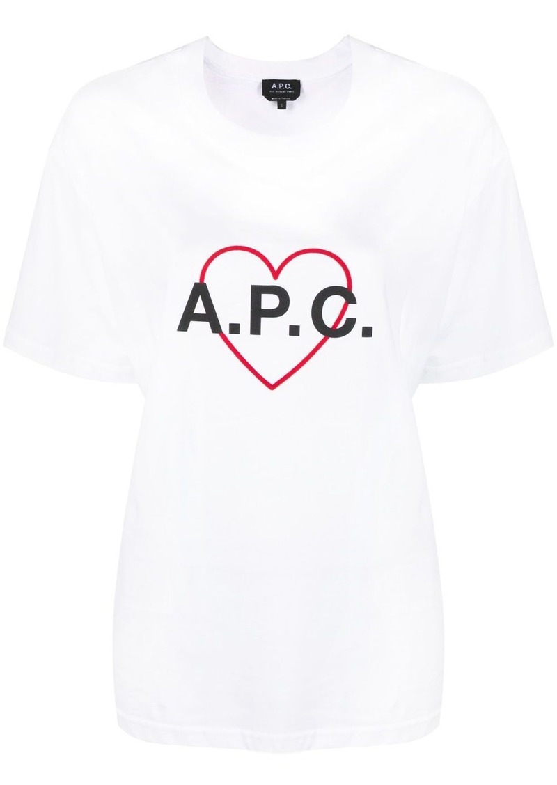 A.P.C. heart logo cotton T-shirt