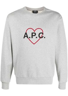 A.P.C. heart logo-print sweatshirt