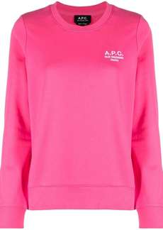 A.P.C. logo-embroidered cotton sweatshirt