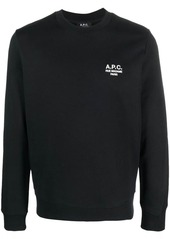 A.P.C. logo-embroidered cotton sweatshirt