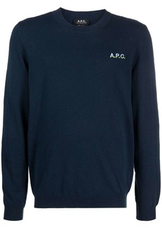 A.P.C. Alois logo-embroidered fine-knit jumper