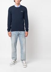 A.P.C. Alois logo-embroidered fine-knit jumper