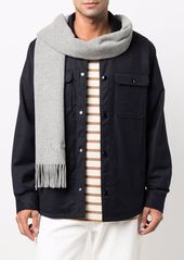 A.P.C. logo-embroidered wool scarf