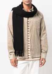 A.P.C. logo-embroidered wool scarf