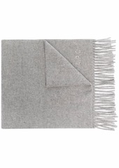 A.P.C. logo-embroidered wool scarf