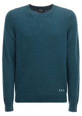 A.P.C. Logo Embroidery Knit Wool Sweater