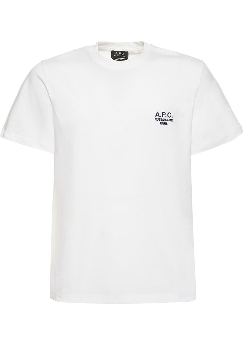 A.P.C. Logo Embroidery Organic Cotton T-shirt