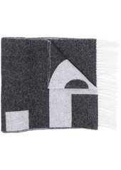 A.P.C. logo-knit scarf