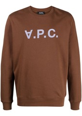 A.P.C. logo-print cotton sweatshirt