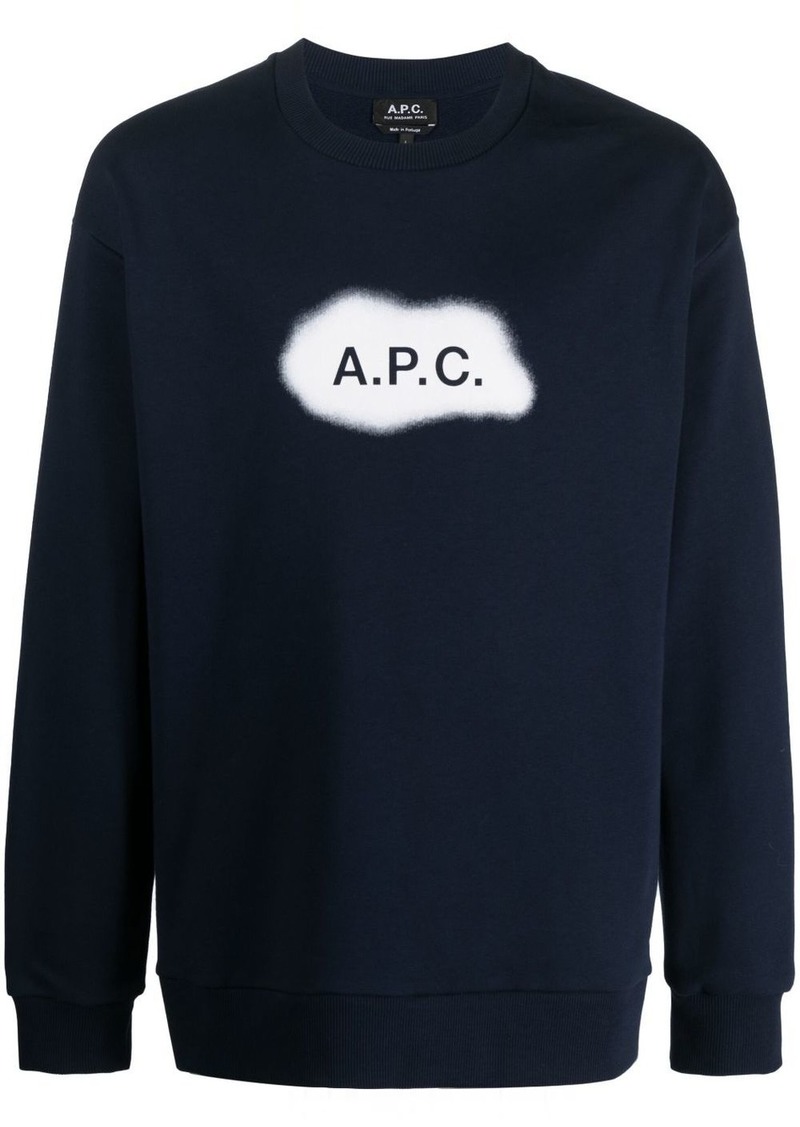 A.P.C. logo-print cotton sweatshirt