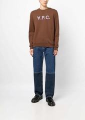 A.P.C. logo-print cotton sweatshirt