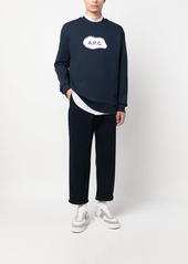 A.P.C. logo-print cotton sweatshirt