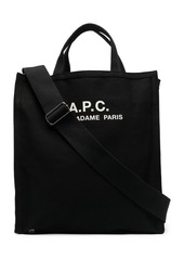 A.P.C. logo-print cotton tote