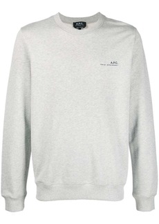 A.P.C. logo-print crew neck sweatshirt