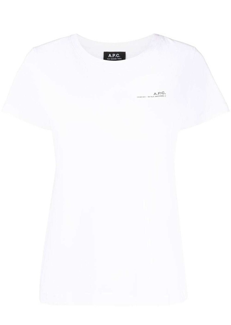 A.P.C. logo-print crew neck T-shirt