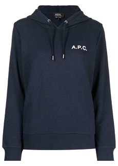 A.P.C. logo-print pullover hoodie