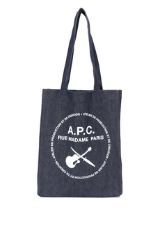 A.P.C. logo-print tote