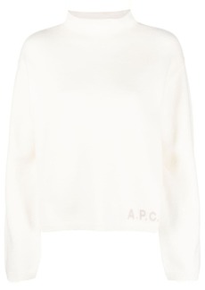 A.P.C. logo-print wool jumper