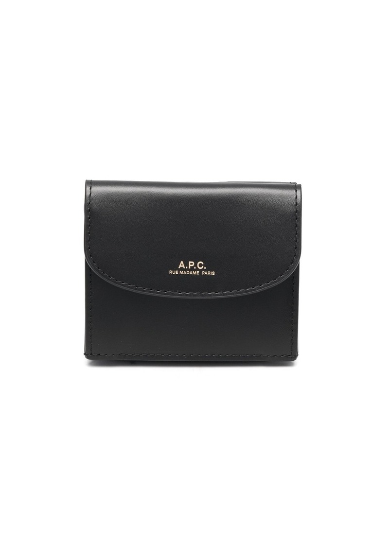 A.P.C. logo-stamp wallet