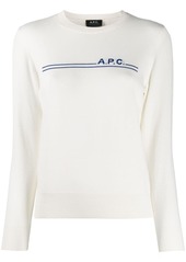 A.P.C. logo stripe jumper