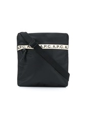 A.P.C. logo stripe messenger bag
