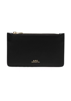 A.P.C. logo zipped wallet