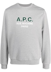 A.P.C. Madame logo-print cotton sweatshirt