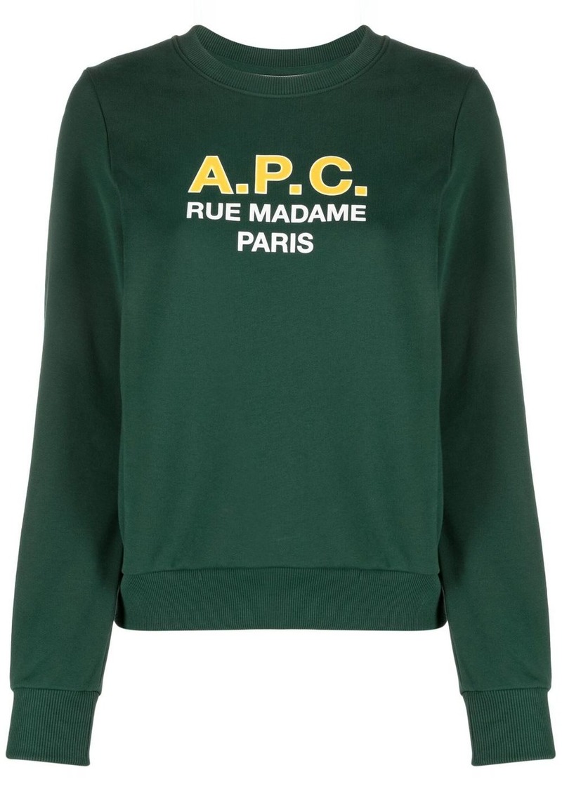 A.P.C. Madame logo-print cotton sweatshirt