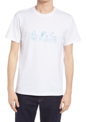 A.P.C. Bobby Watercolor Graphic Tee in Blue at Nordstrom