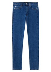 A.P.C. Middle Standard Straight Leg Jeans in Washed Indigo at Nordstrom
