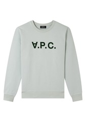 A.P.C. VPC Crewneck Sweatshirt in Kab Pale Green at Nordstrom