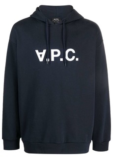 A.P.C. Milo logo-print organic-cotton hoodie