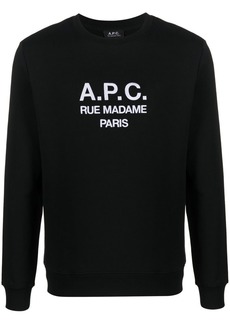 A.P.C. organic-cotton logo-print jumper