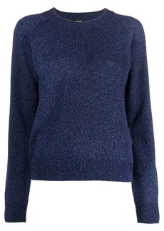 A.P.C. round-neck melange-knit jumper