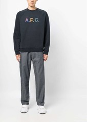 A.P.C. Shaun tartan-logo sweatshirt